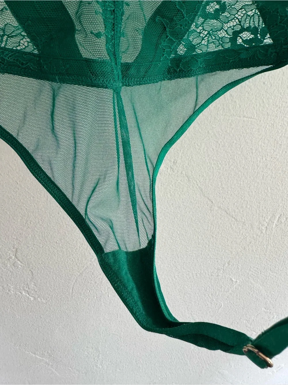 Honey Birdette Belinda Bodysuit Green Lace Thong Playsuit One Piece - Picture 12 of 15